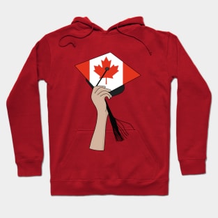 Holding the Square Academic Cap Canada Hoodie